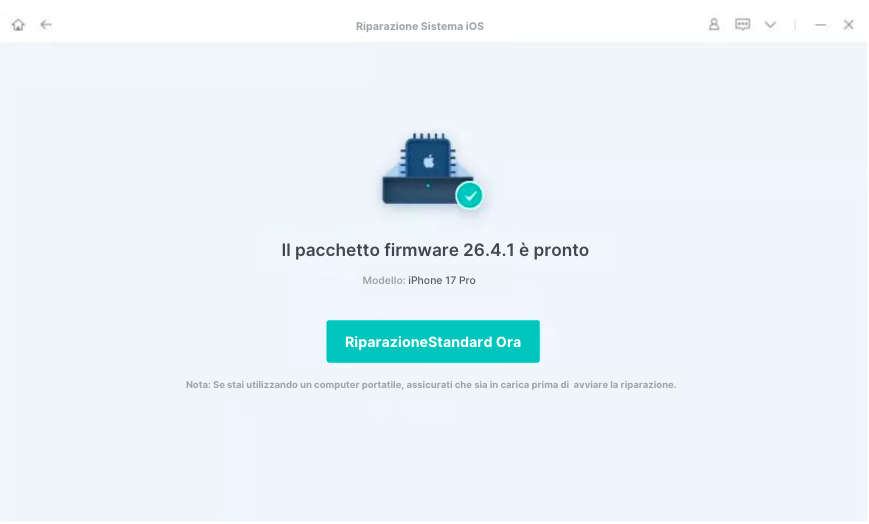 riparazione standard ora