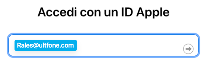accedi con un id apple