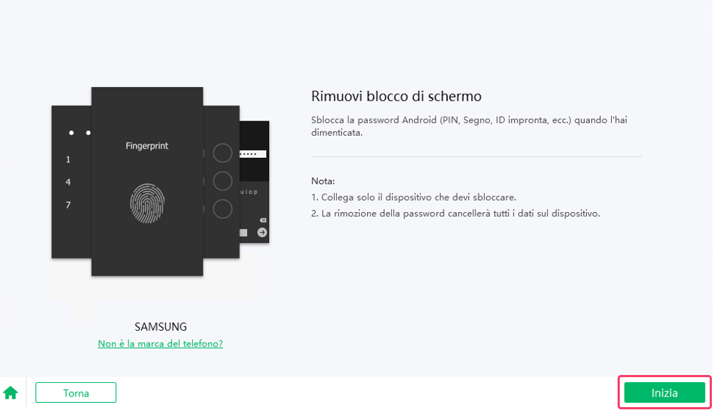 togliere il blocco schermo su Android