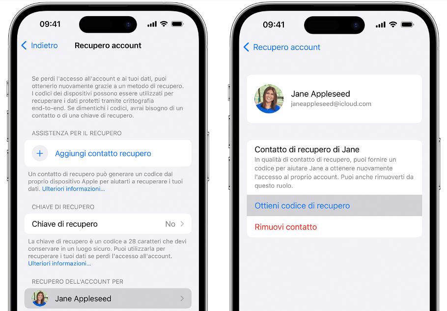 sbloccare iPhone 16e senza password con un contatto fidato