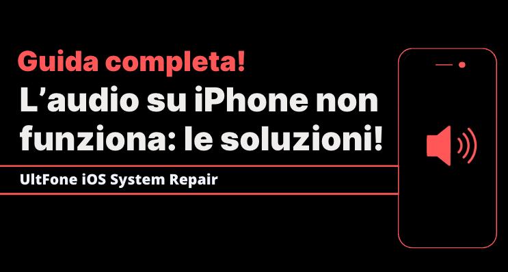 audio su iPhone non funziona