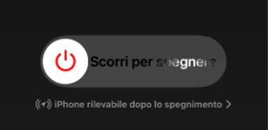 scorri per spegnere iPhone