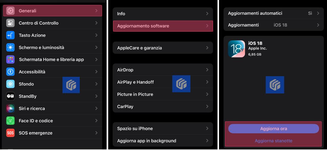 aggiorna iOS 18 ora