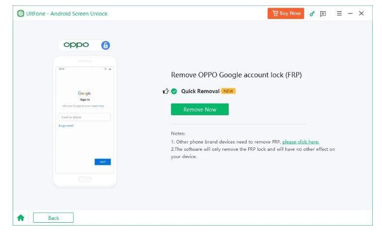 come sbloccare un telefono oppo bloccato passo 2