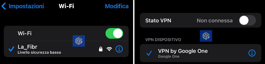 Disattiva i profili VPN