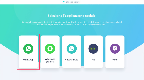 trasferimento di WhatsApp da un telefono all'altro
