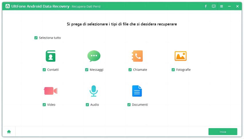 scansiona i file persi