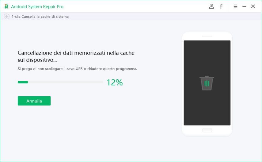 cancellare la cache di sistema di android