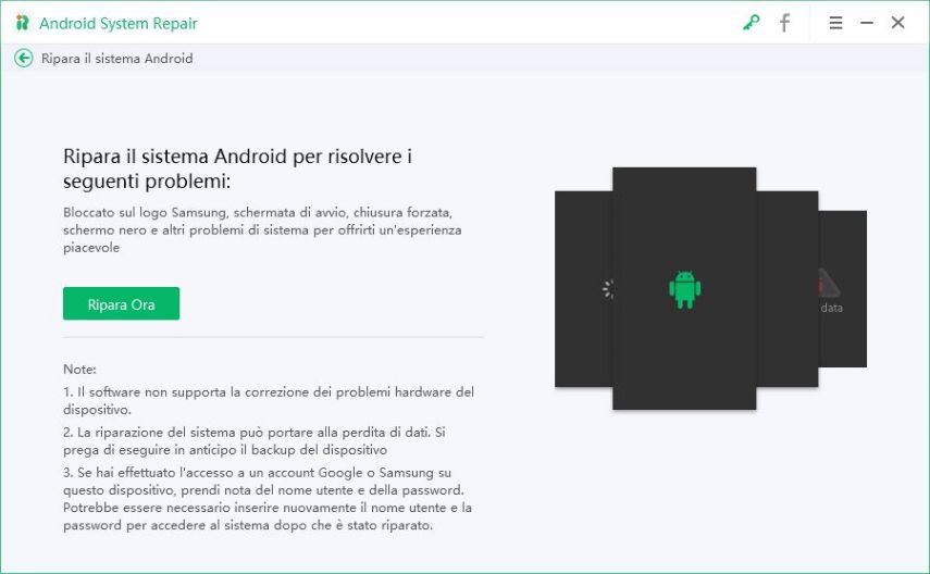 ripristinare la normalità di Android