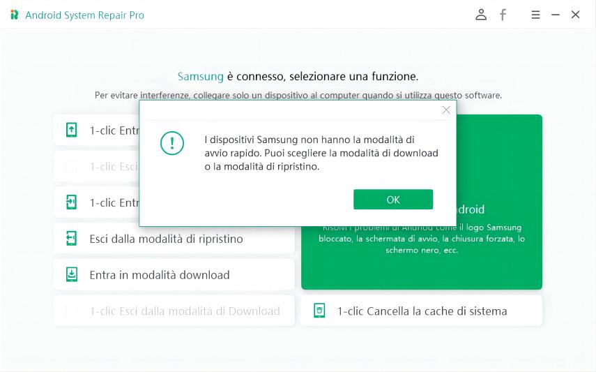 nessuna modalità fastboot su samsung