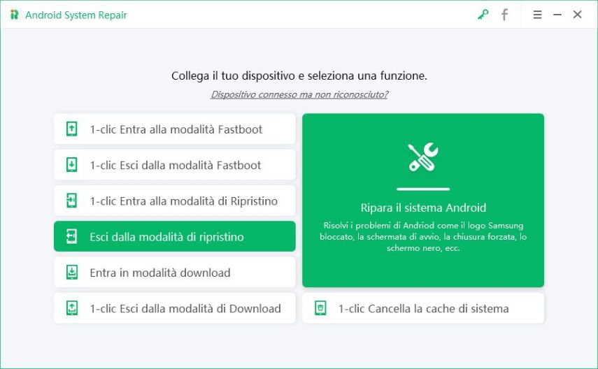 uscire dalla modalità di recupero su Android