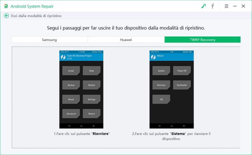 uscire dalla modalita di recupero di Android