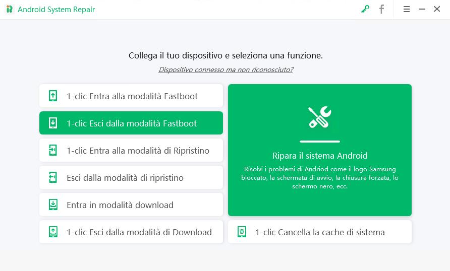 uscire dalla modalità Fastboot su Xiaomi/Redmi con UltFone Android System Repair - 01