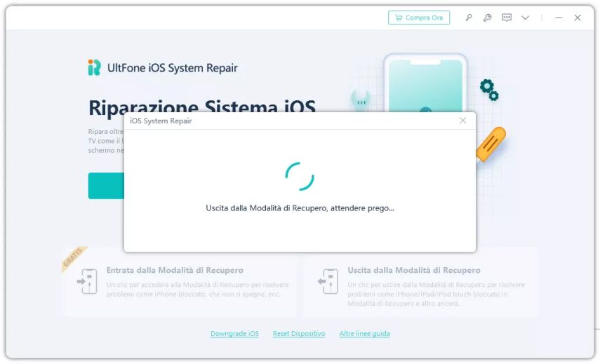 uscire dalla modalità di recupero su iPad con UltFone iOS System Repair- 02