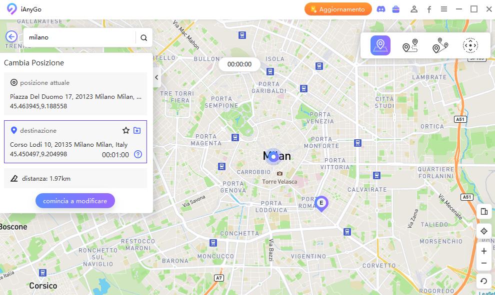 falsificare la posizione su Grindr con UltFone - 07