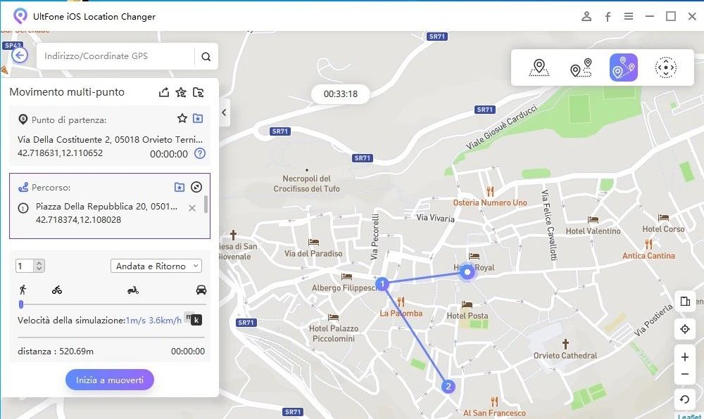 falsificare posizione nel Pokémon Go con UltFone location changer - 04