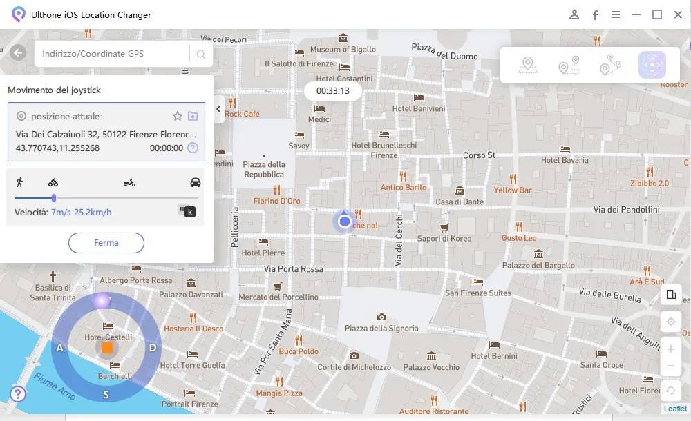 Falsificare la posizione su Life 360 con UltFone iOS Location Changer - 04