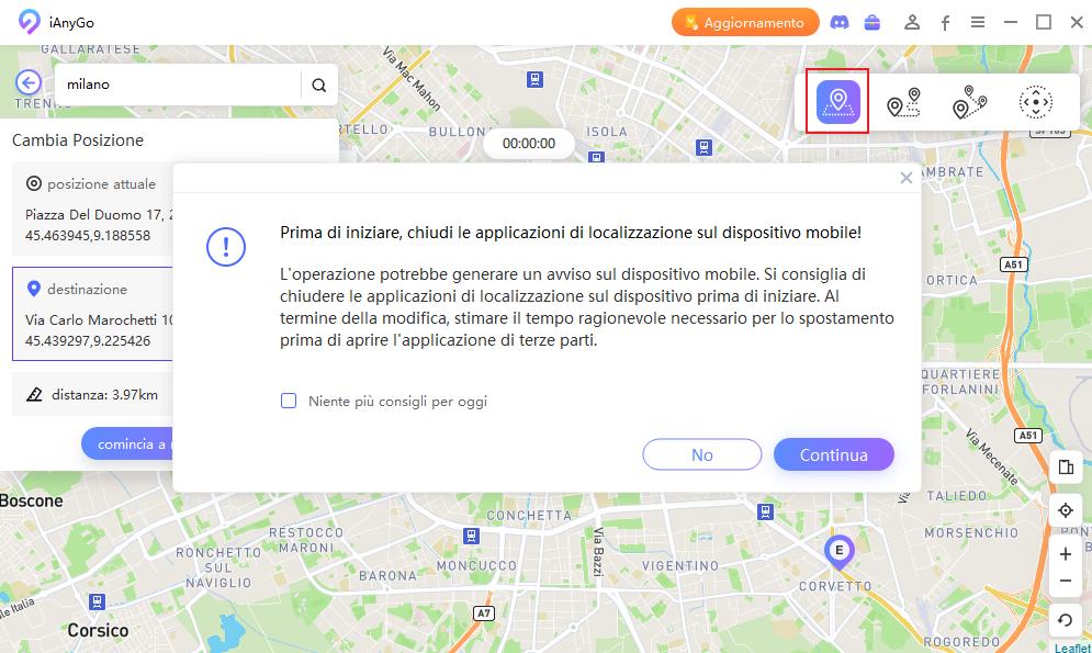 falsificare la posizione su Grindr con UltFone - 08