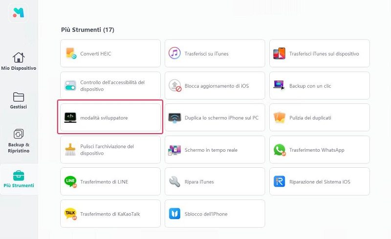modalita sviluppatore ios passo 2